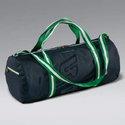 Luggage [ 1 ] Sports bag MARTINI RACING. Robust and waterproof sports bag made of canvas fabric with MARTINI RACING motif. Shoulder strap made of original seat belt material. Dimensions: 23.62 x 11.