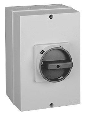 Painted metal, stainless steel and polyester-fiberglass enclosures with three, four and six pole disconnect switches are available with all accessories (Figure 3).
