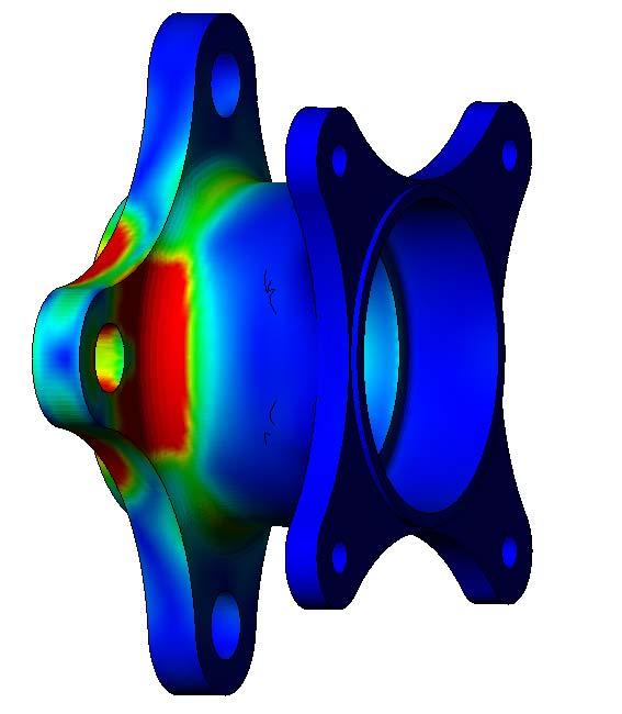 Finite Element Analysis was used to analyze the spindles at maximum braking force and vertical force was used.