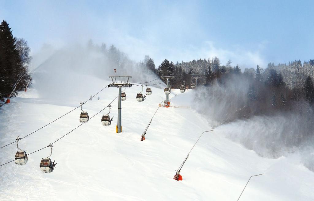 Constantly good conditions with artificial snow production The snow conditions are a major factor in the success of a ski season.