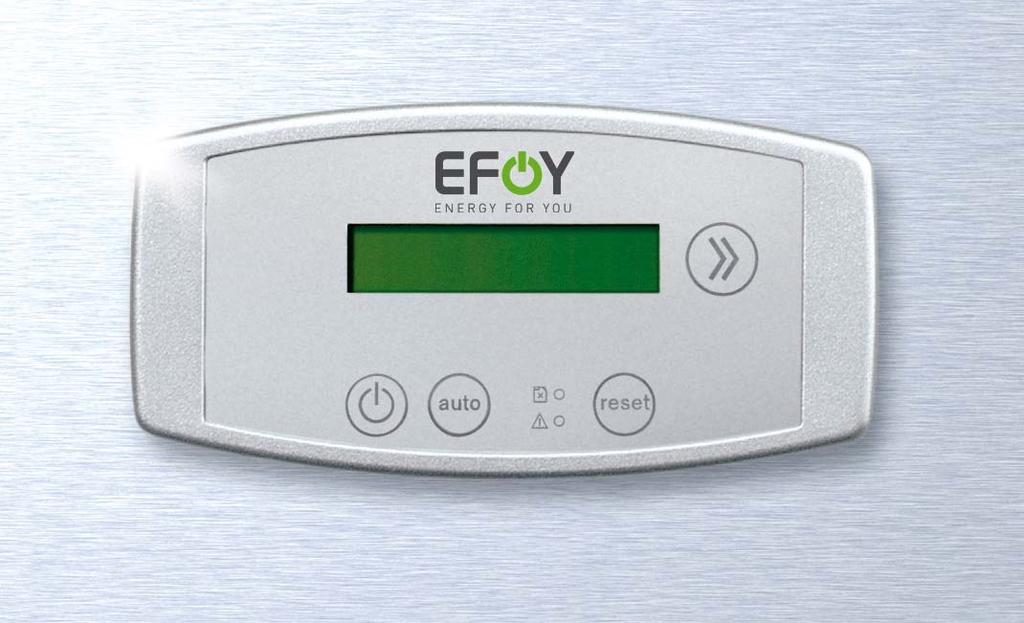 Remote control for EFOY fuel cells Information and language selection buttons