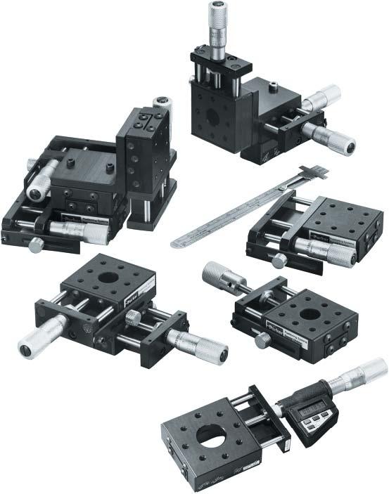 Linear Positioning Stages 4500 Series ( inches wide) Square Face, Multi-xis Stages These positioning stages provide a larger mounting surface and greater load capacity than the 4000 Series stages.