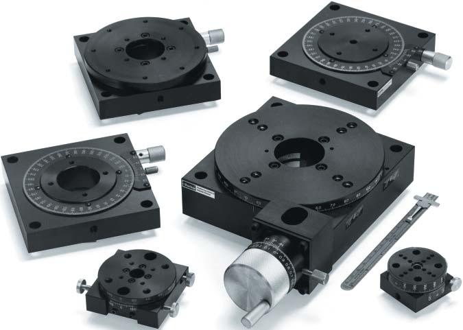 Rotary Positioning Stages: Overview Features luminum/steel construction Protective black anodize finish Low-friction rotary adjustment Precise/accurate movement Trouble-free operation Parker manual