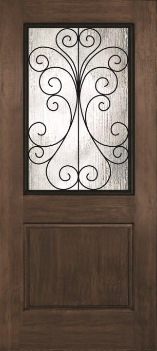 Camelia with Wrought Iron Frame Series & SM FG priced w/wood Primed Jambs All Grained FG priced w/pf Composite Stainable Frames Item Rustic Two Panel, Sq Panel, Sq