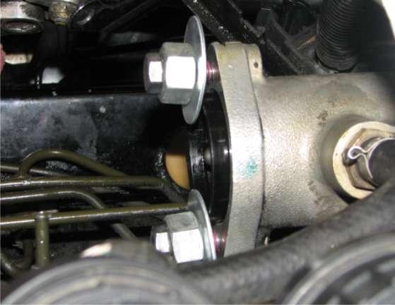 H31 Hydraulic Brake - re-insert the Encap With the spring compressed and the bolts holding everything in, tighten them until there is about 1/4, (6-7 mm) of Endcap protruding from the face of the