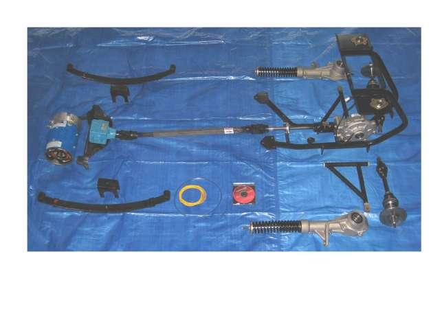 Parts Identification picture: 1. A &A1 - right and left strut assemblies 2. B Frame (these vary slightly depending on model) 3. C Differential 4. D Right angle gearbox 5. E Rear Drive Shaft 6.