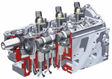 Engine mechanical system Cylinder head The 3.0l V6 TDI engine has two cylinder heads manufactured from aluminium alloy.