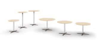switch media kantine- og cafebord /circular tables Vingeformede videokonferenceborde 22 mm MDF. Finish: Laminat: Bøg, ahorn, hvid, lys grå, antracit grå og sort. Linoleum: Sort og antracit grå.