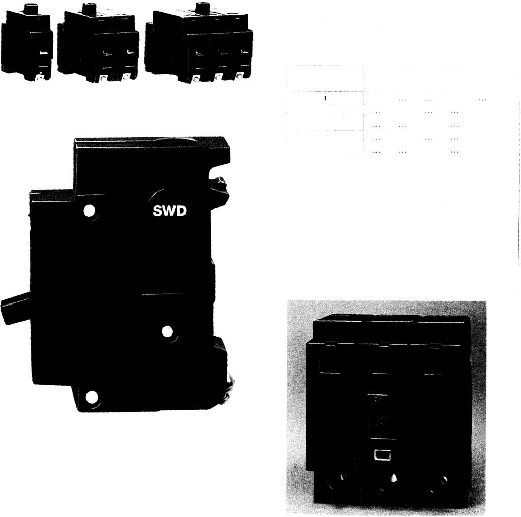 Single pole circuit breakers employ an improved switching mechanism which provides maximum contact opening and handle pre-travel to retard contact bounce on closing, thus permitting the breakers to