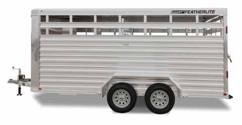 Model 8107 Bumper pull livestock trailer with aerodynamic