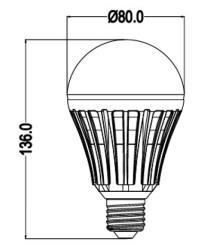 apertura fascio luminoso 20 20W Led bulb angle light E27 plug beam angle 20 20W BL520C 220 20 E27 20