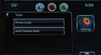 prompts Auto Feed Speed Slow, medium or fast Demonstrate Display Settings to Customers Calibrate touch-screen Turn display off Demonstrate Rear Camera Settings to Customers Guidance Lines On or Off