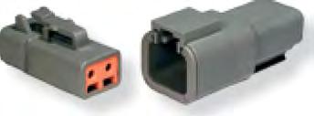 12 cavity arrangements In-line, flange, or PCB mount Rectangular, thermoplastic housing Integrated latch for mating Wedgelocks assure contact alignment and