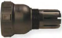It is attached to the rear of the connector using an adjustable screw and is secured to the wire bundle with the use of a tie wrap.