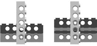 Compression Shear Tension Figure 1-14. Snap On Connections are Weak in Tension 1.2.1 LEGO Geometry A 1 x 6 Technic beam is 1 stud wide, 6 studs long, and 1.2 studs high.