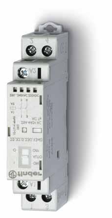 22 Series - Modular contactors 25-40 - 63 22 SERIES Features 22.32.0.xxx.1xx0 22.32.0.xxx.4xx0 25 modular contactor - 2 pole 17.