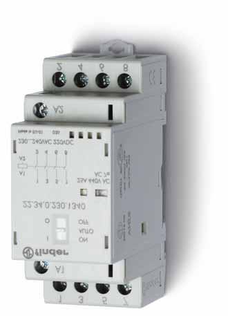 22 SERIE S 22 Series - Modular contactors 25-40 - 63 Features 25 modular contactor - 4 pole 22.34.0.xxx.