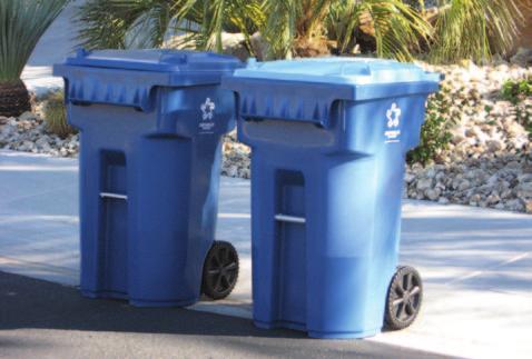 There is no need to separate or bag your recyclables, just place them into the cart with the LIGHT BLUE lid. Trash and recycling are picked up once per week on the same day as part of this program.