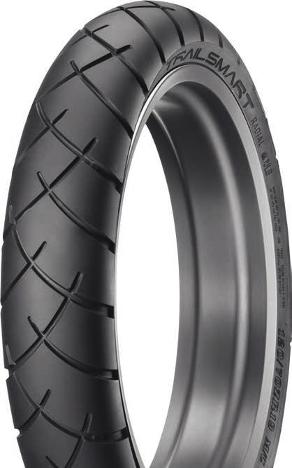 THE TRAILSMART FEATURES DUNLOP S NEW XGT CROSS GROOVE TREAD PATTERN.