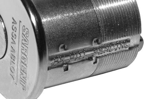 offset cam similar to 13-0664. Rim cylinders only with SARGENT mounting screw locations.