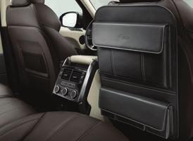 With a leather covered top, it is held in place by the centre seat belt and powered from the rear auxiliary socket.
