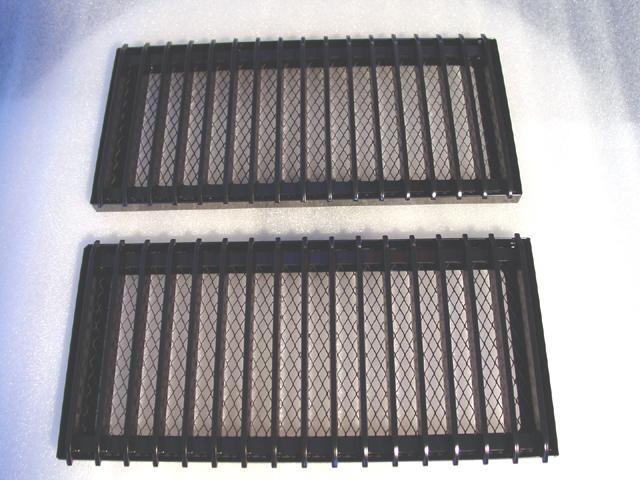 Front Hood Grill Set Made from 6061 T-6 Aluminum, powder coated black for long lasting finish.