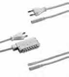 (Euro plug), S (switch), 100 g 215 260 318 01 CS 43/1800 mains cable with Euro 1,8m Schuko (Shockproof plug loose) or HVLCS plug 90 g 215 260 318 04 CS 43/1800 mains cable with Euro+S 1,8m 120 g 215