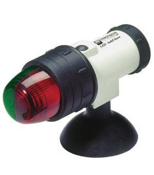 Marine Portable LED Navigation Light Requires 4 AA Batteries (Not Included) Molded One Piece White Body Construction Shock Resistant