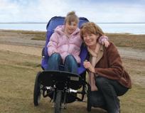The Ultimate Special Needs All-Terrain Buggy S is delighted and she can now enjoy our frequent cross country walks and visits to the coast.
