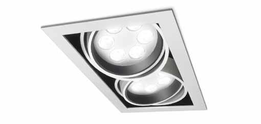 26 Indoor Downlighters TurnRound Grid Double Aluminium UP TO 65% ENERGY SAVING 17W system wattage (per module) Key features System wattage = 17W (per module) Substantial energy saving compared to