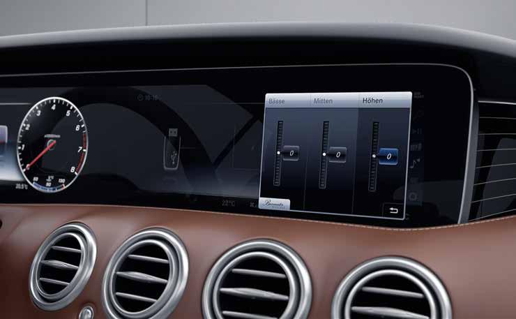 Sounds so good, you could charge admission: the optional Burmester high-end surround sound systems.
