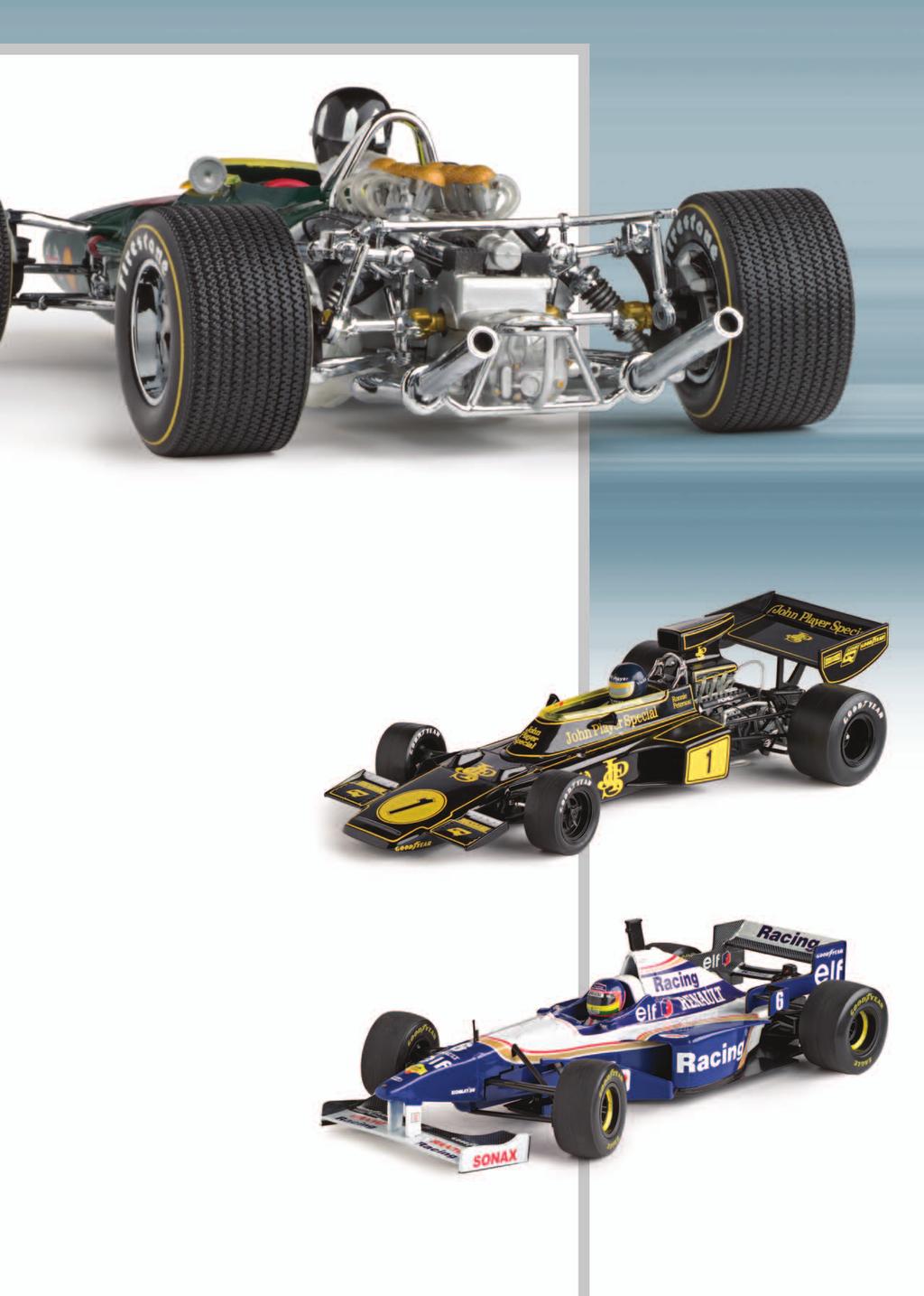 1:18 SCALE The new Quartzo Collection presents the most significant cars in Formula 1 history, faithfully reproduced in 1:18 scale. All models have numbered, limited edition certificates.