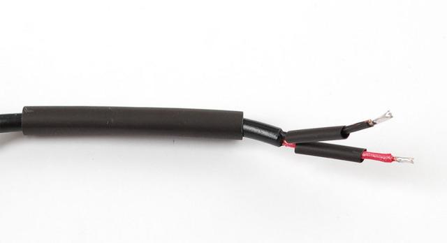 Solder red to red and black to black, keep the heatshrink away from your