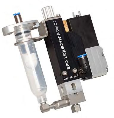 Introduction The Liquidyn P-Dot CT is a high performance jet valve designed for the non-contact micro-dispensing of medium- to high-viscosity fluids, including oils, greases, adhesives, silicones,