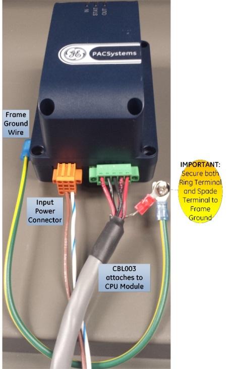3 Cable Connections Figure 3: Input Power and
