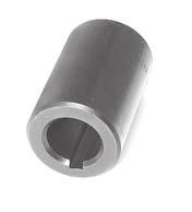 Non P.T.O. Products Round Bore Couplings n Use to join two shafts DETAILS PAGE Q-11 n Repair pulleys, gears, sprockets, etc. n O.D. and I.D. concentricity not held to close limits n If precision O.D. and I.D. concentricity is required, write for quotations n Not drilled for setscrews Bore Size Keyway O.