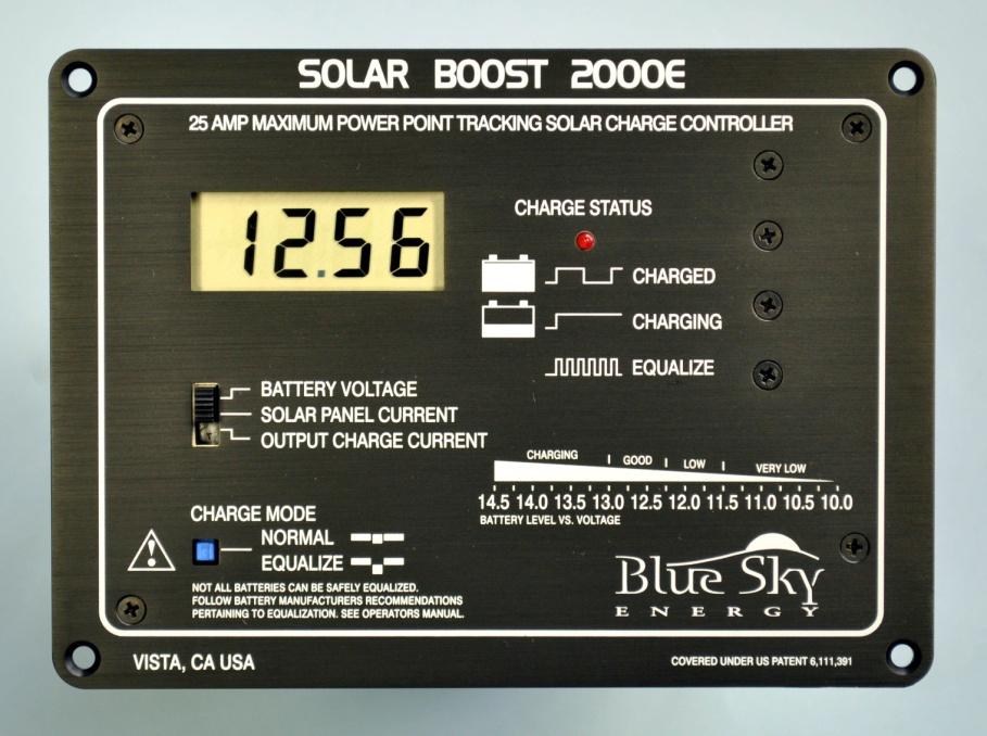 Solar Boost 2000E 12V 25A MPPT controller Successor to original SB2000 Includes digital display Highly efficient power conversion Processes 340W 2 stage PWM charge control