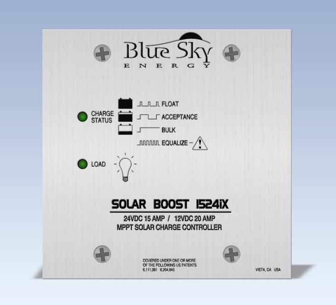 Solar Boost 1524iX 20A/15A 12/24V MPPT charge controller Processes 400W, 270W or 200W for 24V, 12V, or 12/24V systems respectively Can charge 12V battery from higher voltage 60 cell or 72