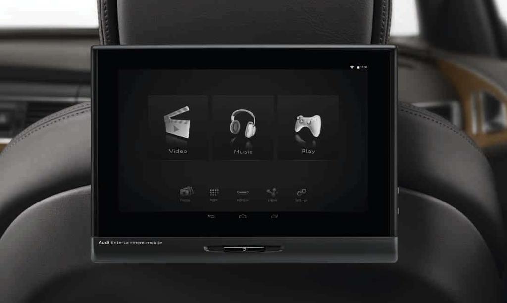 2 1 3 1 Audi Entertainment mobile¹ The third-generation Audi Entertainment mobile promises premium entertainment with excellent image quality thanks to the 10-inch touchscreen and all of this in the