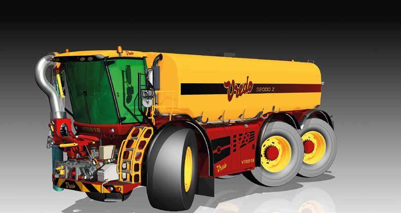 MACHINE CONFIGURATIONS The Vredo Slurry System The two axle VT5518-2 carries a lightweight polyester slurry tank of 21.000 liter, the three axle VT5518-3 carries a 32.
