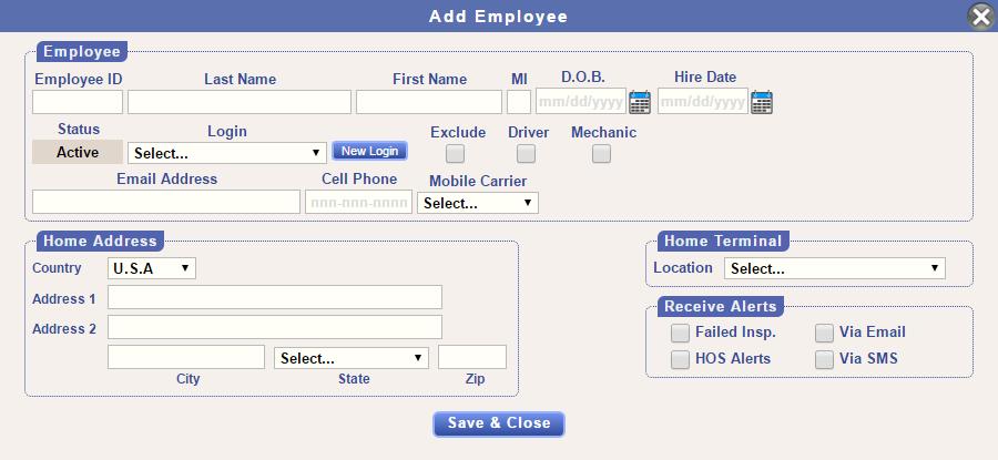Start with an Employee record for yourself (the Client administrator) and associate it with the admin Login ID.