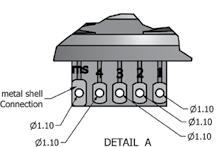 connector standard Zinc die-cast nickel plated 17-210151 Receptacle