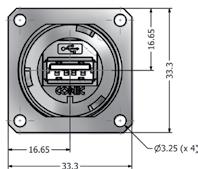 inside 0 Type A Bayonet locking per IEC 61076-3-106
