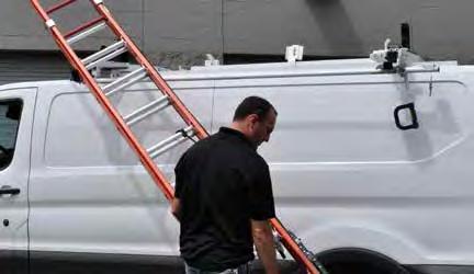injury! Ladder Protection Ladders stowed on the EZ Load Ladder Rack are protected with composite plastic that keep fiberglass ladders from rubbing on the metal of the ladder rack.