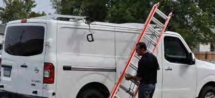This prolongs the life of your fiberglass ladders. Safe Ladder Transportation No bungee cords needed. Four brackets secure the ladder tightly in place during transportation.