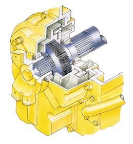 Komatsu Components torque converter High-Rigidity Frames and Loader Linkage The front and rear frames along with the loader linkage have high rigidity to withstand repeated twisting and bending loads