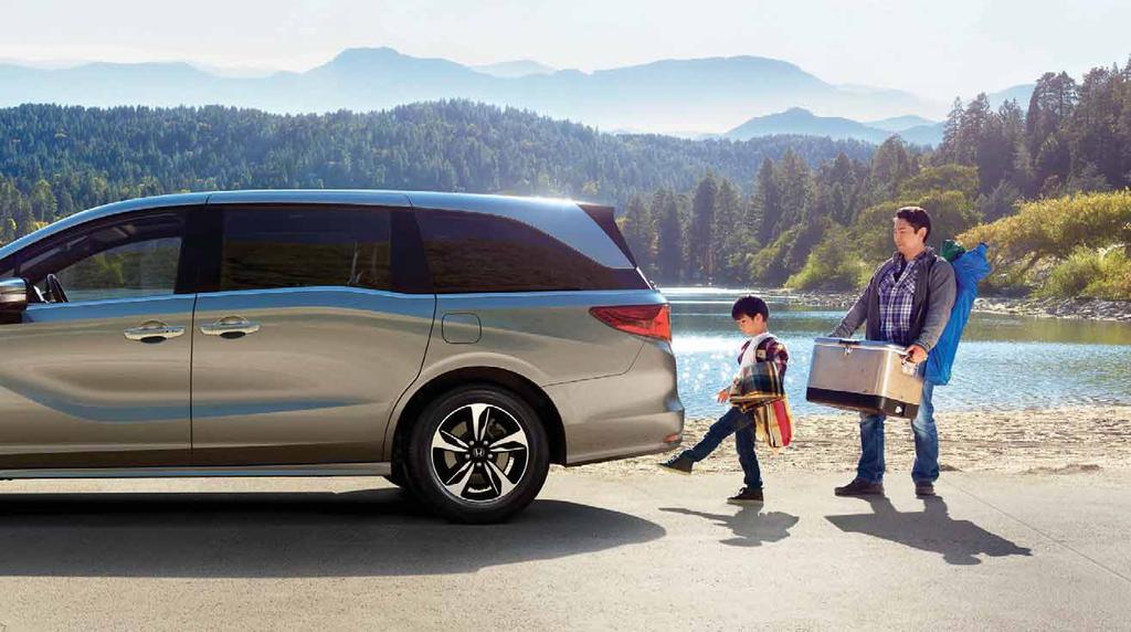 D A. Hands-Free Power Tailgate Let the kids help you load up your Odyssey with convenient hands-free access that allows you to easily open and close