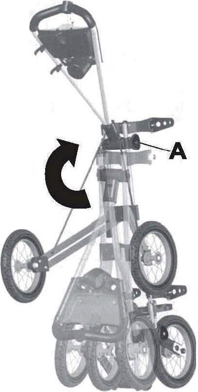 Instructions for Unfolding Your Speed Cart STEP ONE: UNFOLD AND EXTEND HANDLE To open and adjust your cart s steering handle, flip cradle over towards cart front.