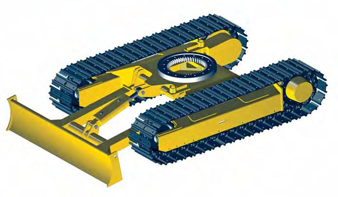 Wide choice of gear-boxes and hydraulic motors is