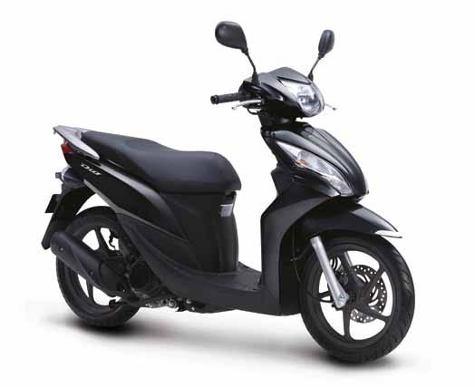 specifications NSC110 Dio Engine Type Bore and Stroke 110cc air-cooled 4-stroke OHC 2v single 50mm x 55mm Compression Ratio 9.